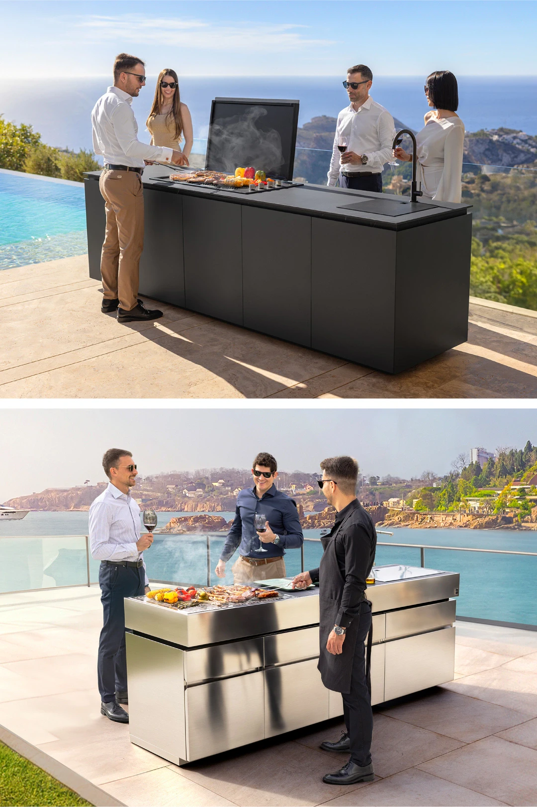 outdoor kitchen with grill