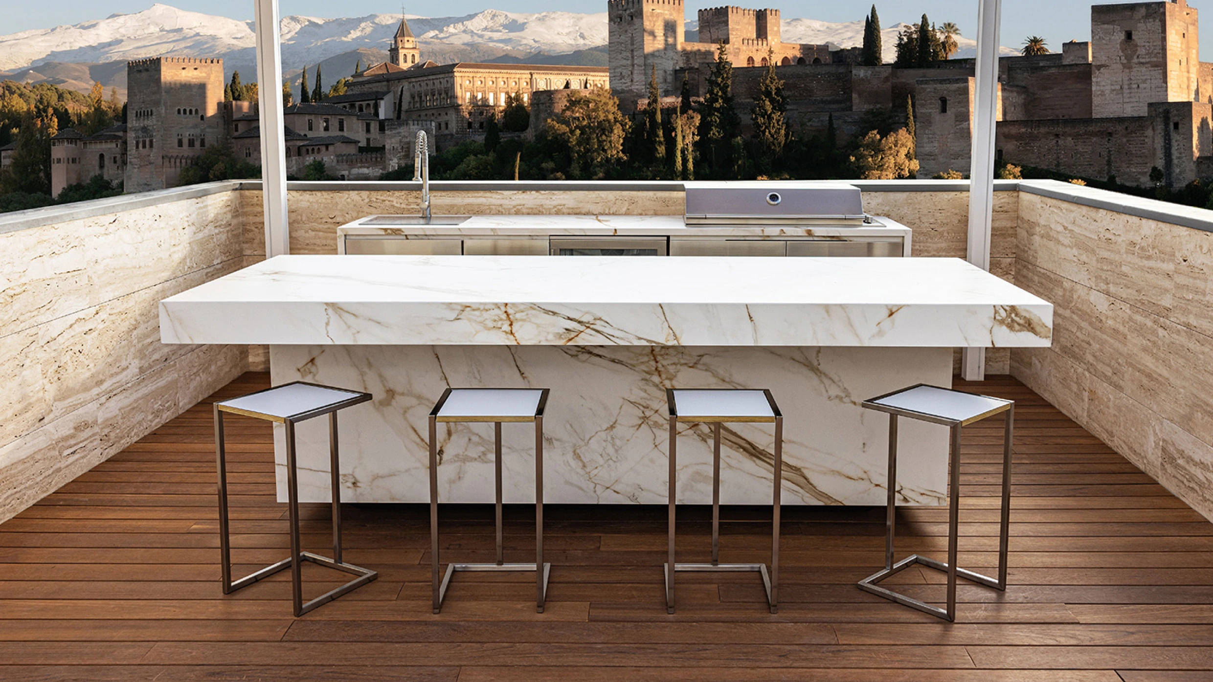 outdoor kitchen screened porch