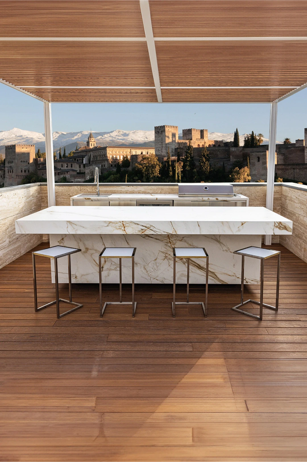 screened porch outdoor kitchen