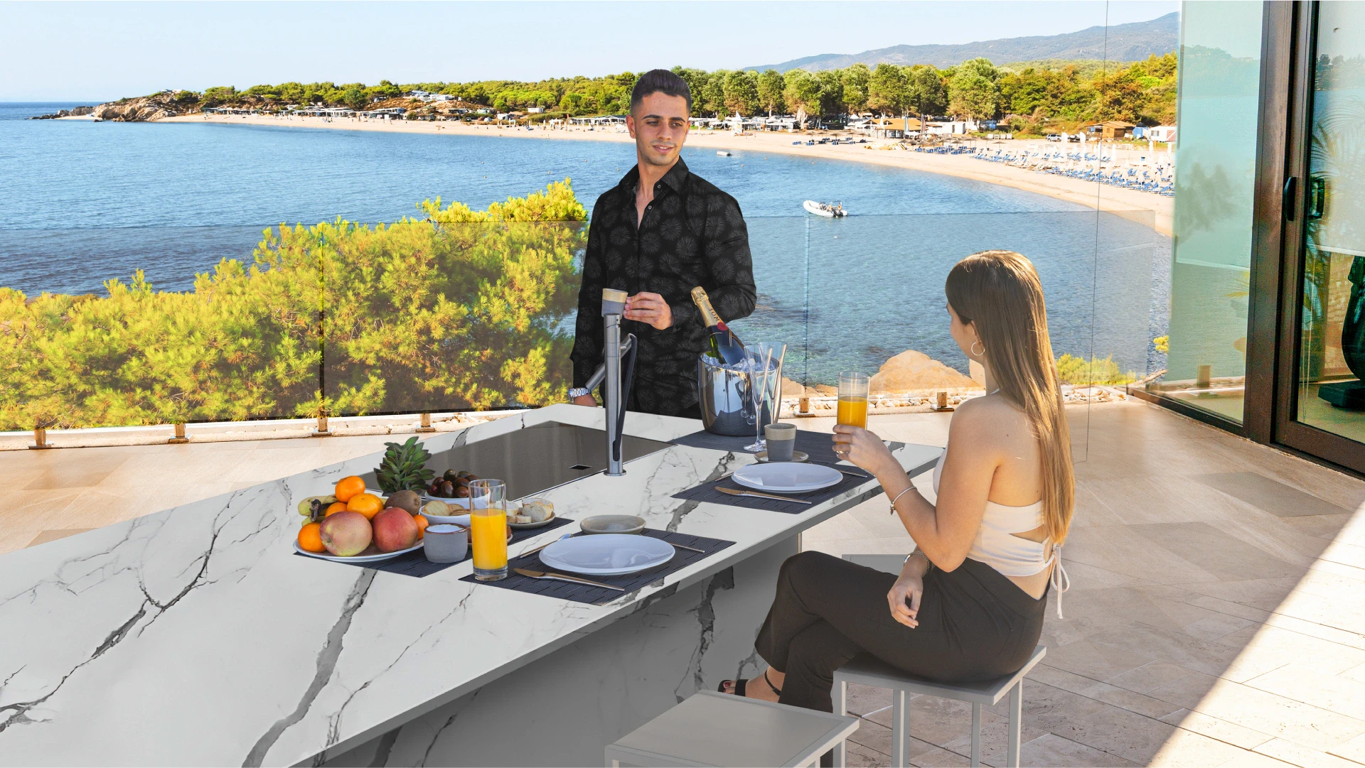 prefabricated outdoor kitchen kits