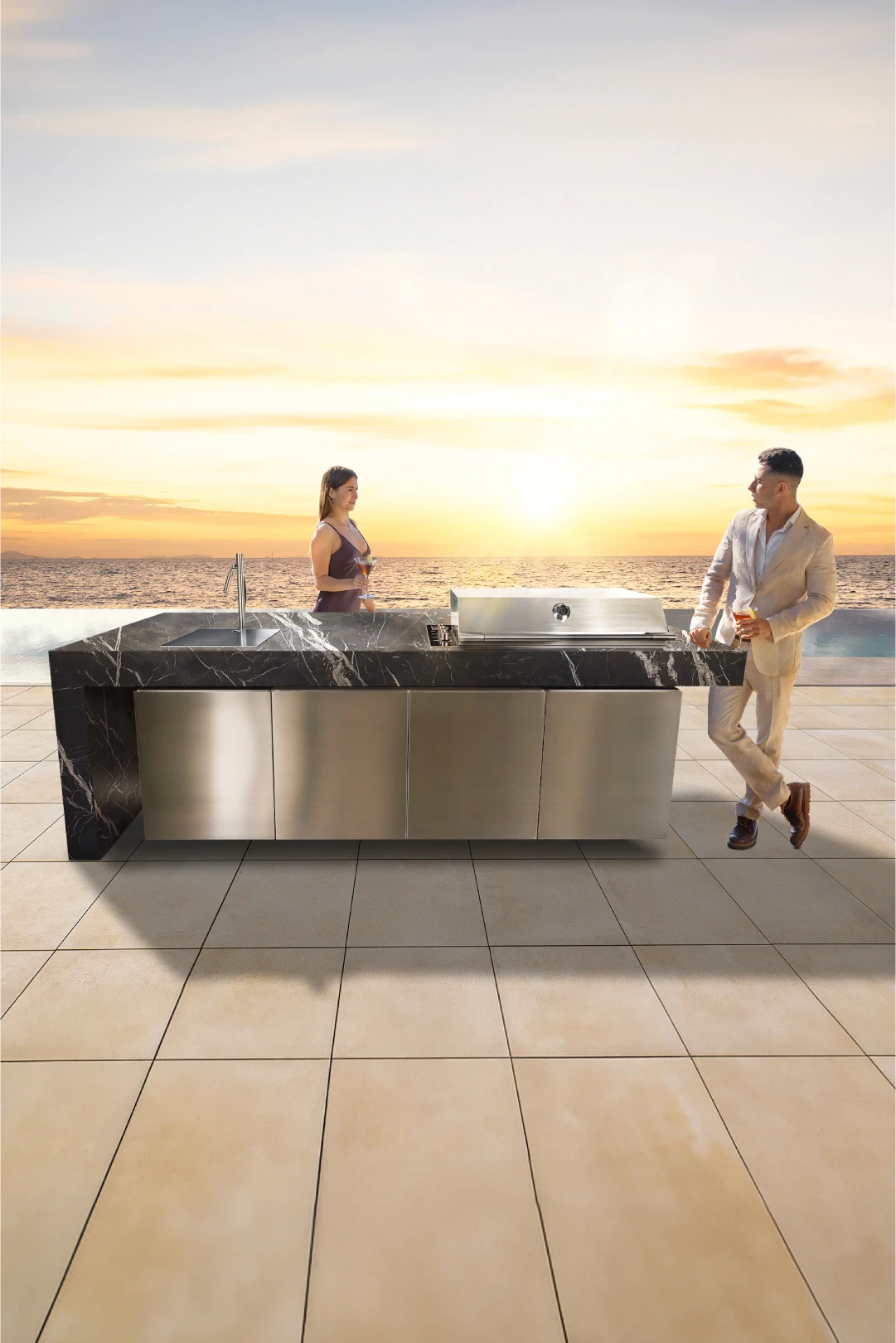 stainless steel barbecue grill