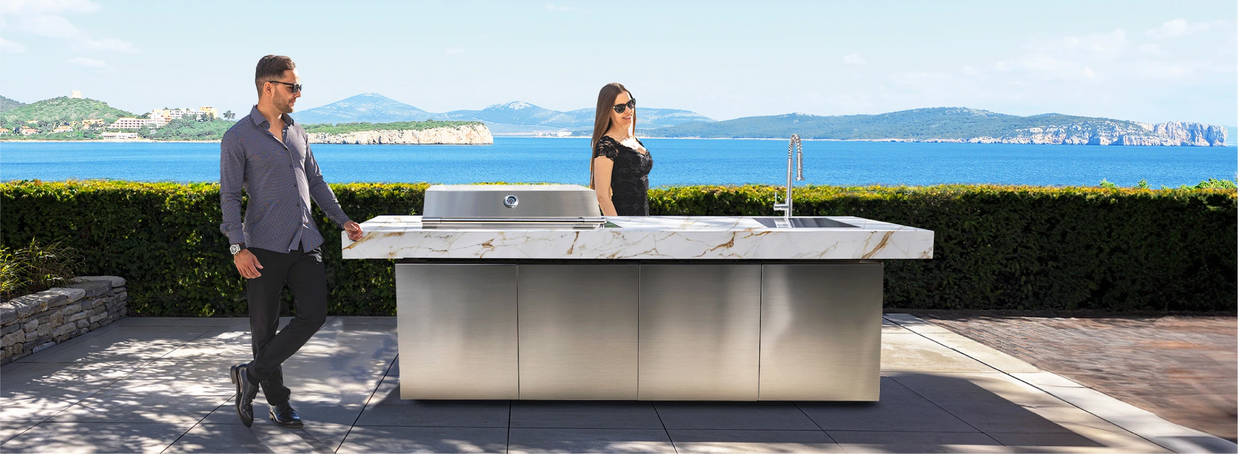 stainless steel charcoal grill