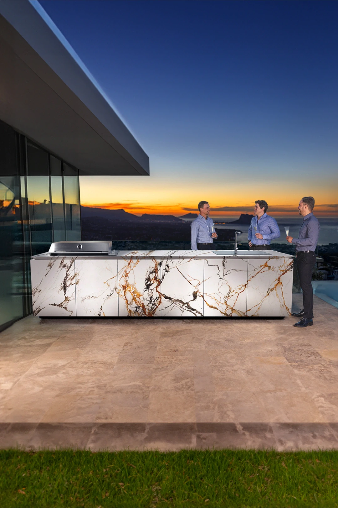 outdoor barbecue area