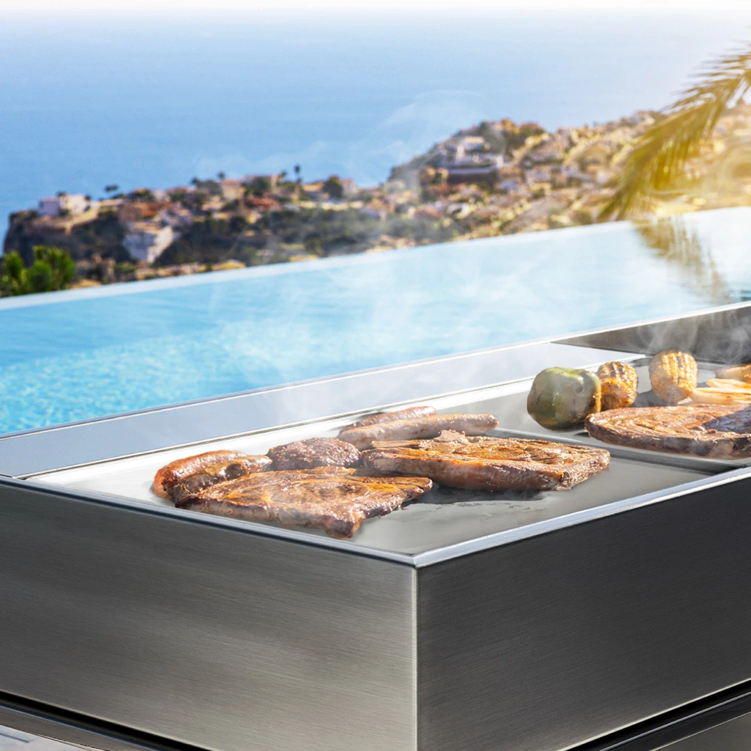 outdoor kitchen gas barbecue