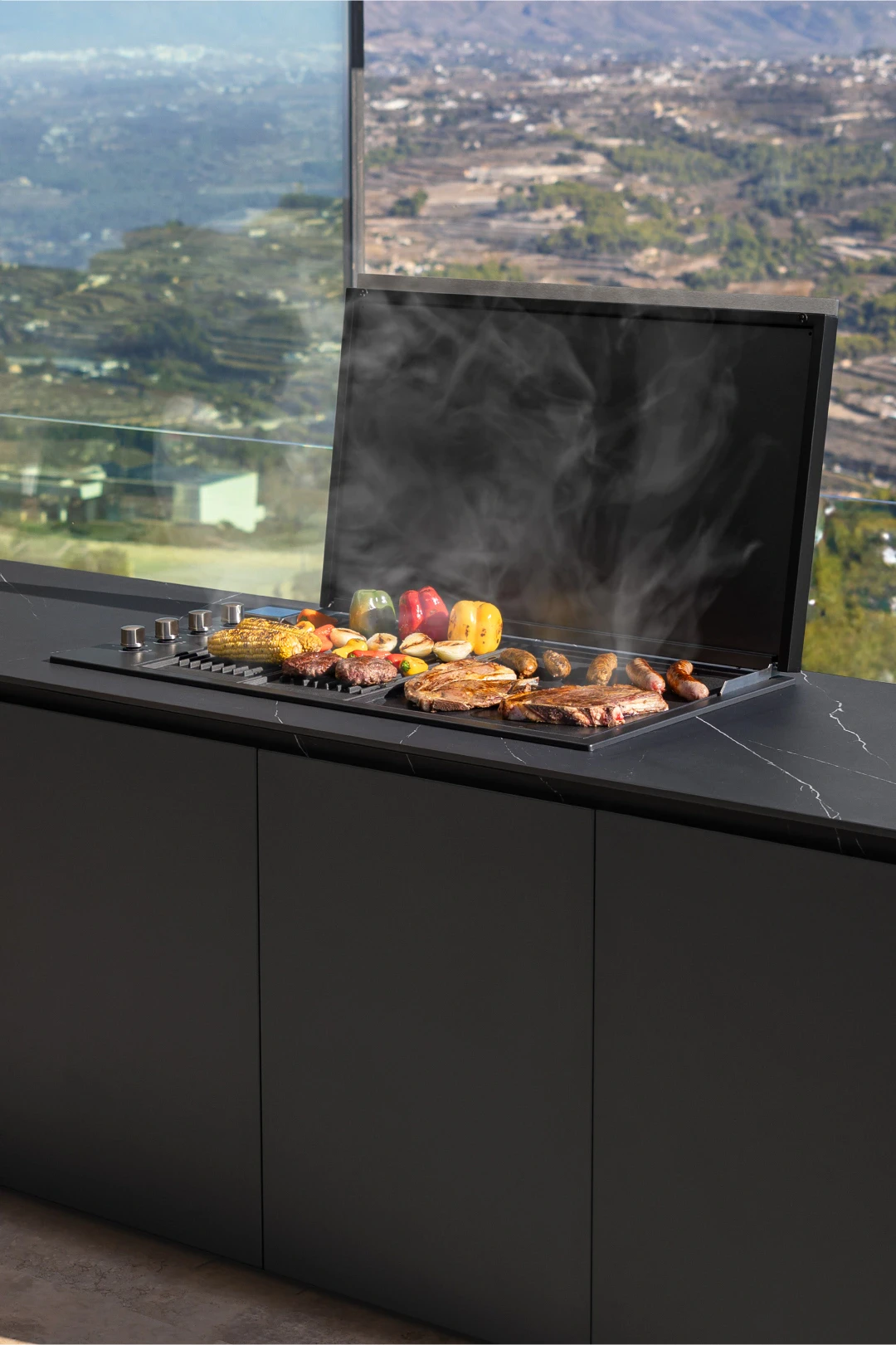 outdoor kitchen grill