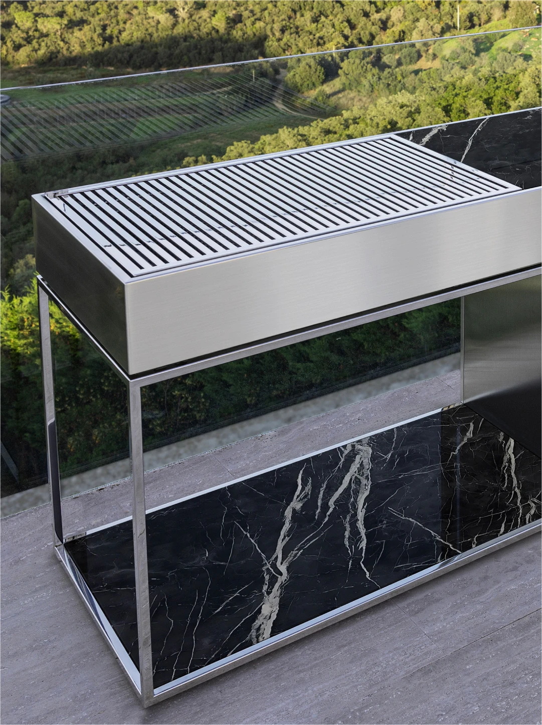 outdoor kitchen grill