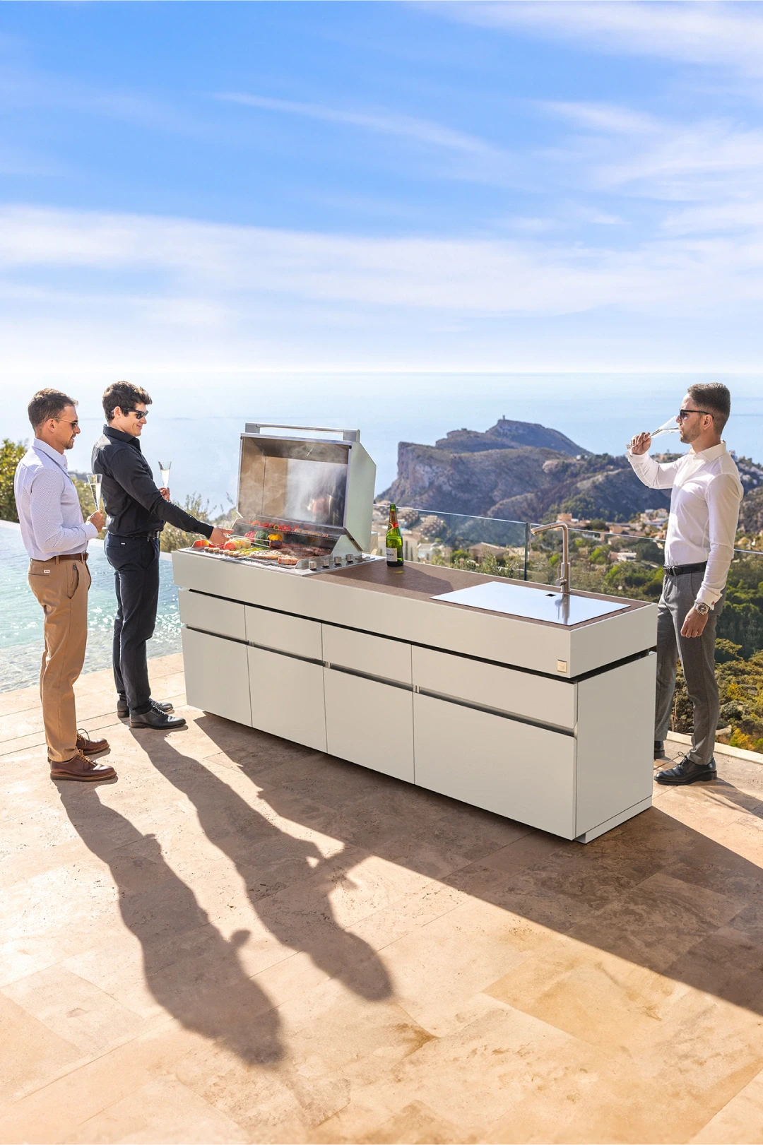 outdoor kitchen with grill