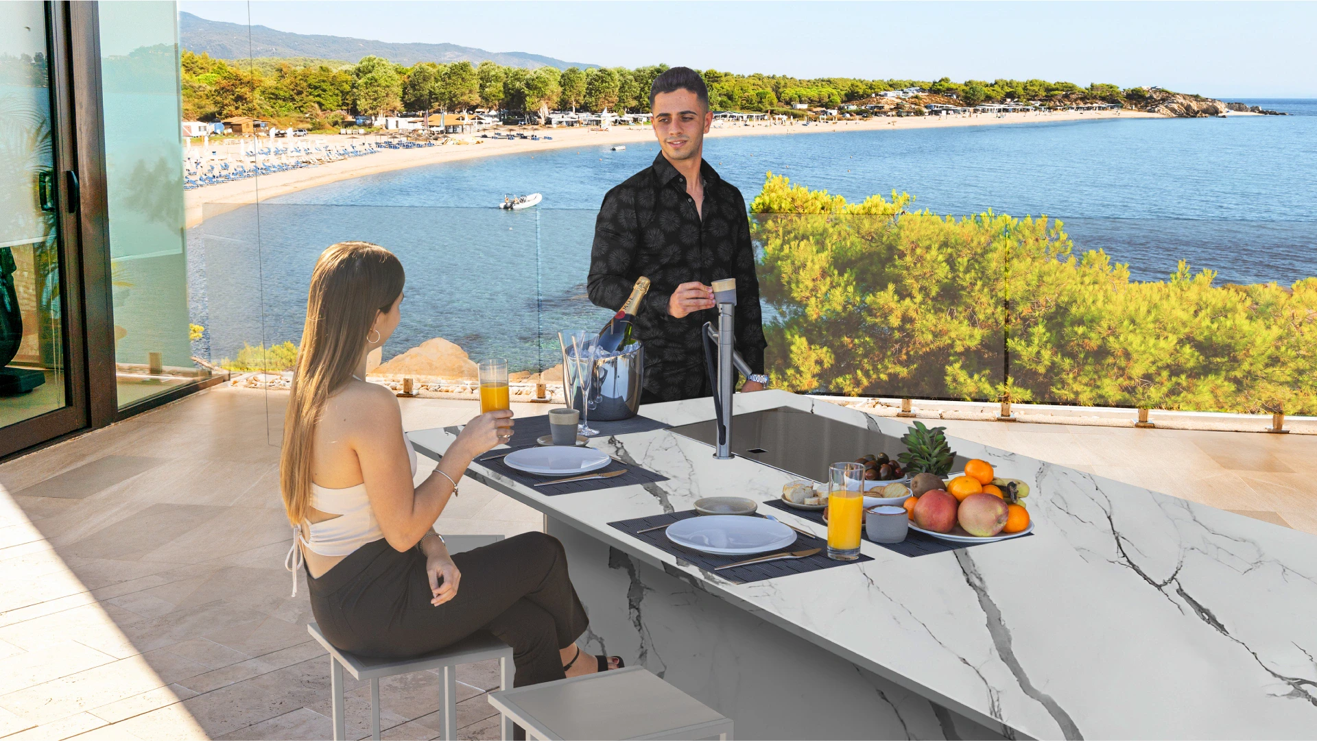 prefabricated outdoor kitchen kits