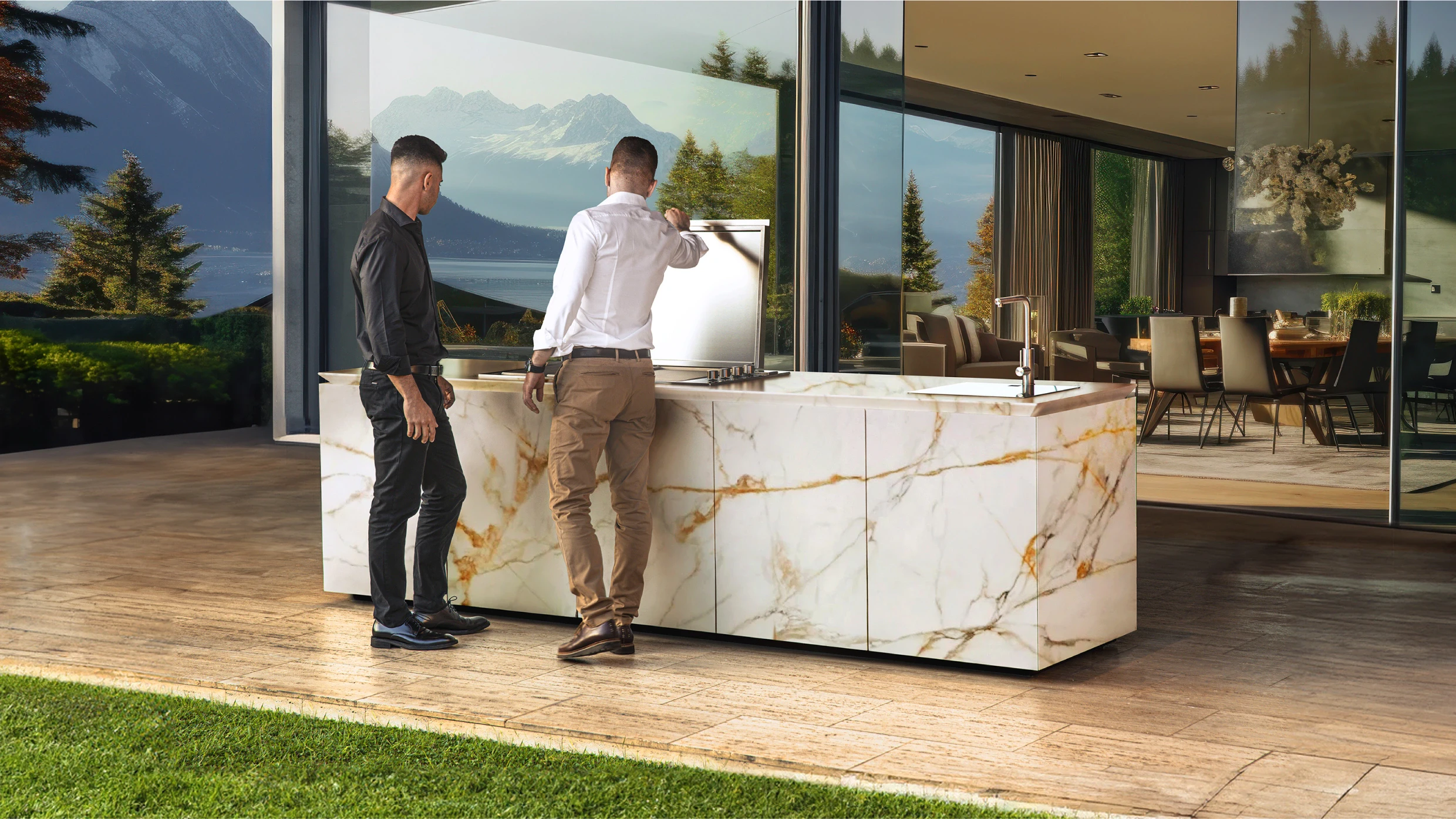 premium outdoor kitchen