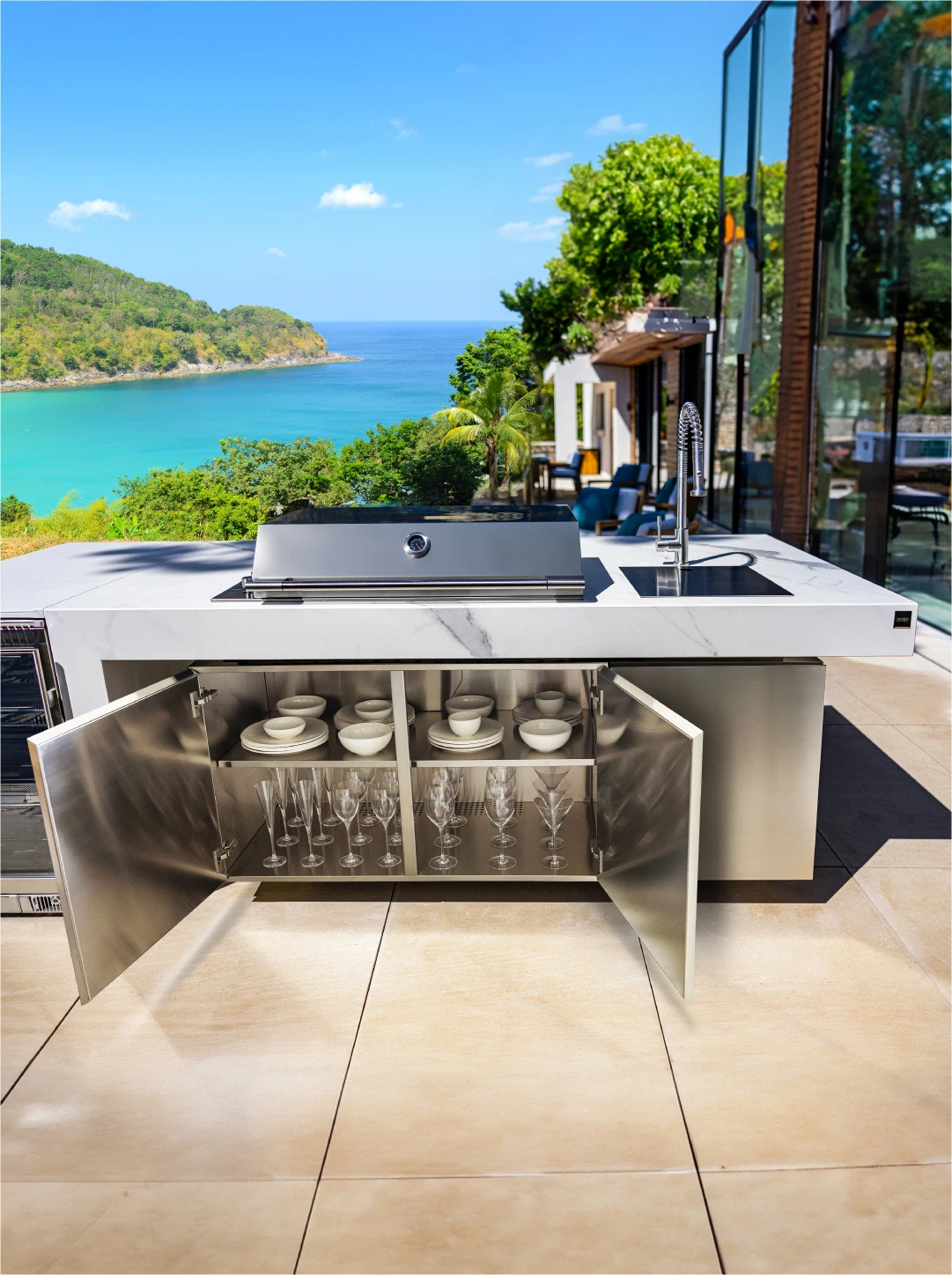 stainless steel outdoor kitchens