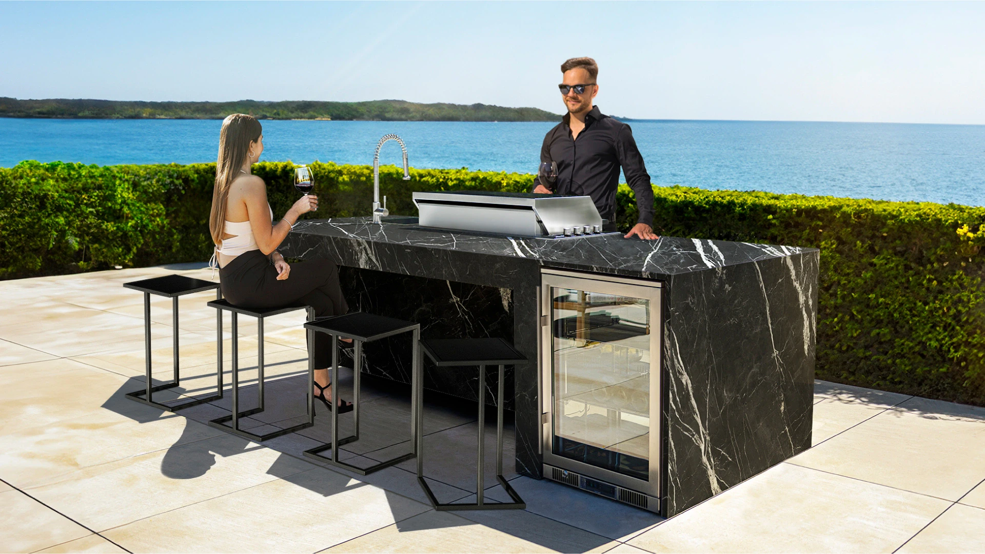 stainless steel outdoor kitchens