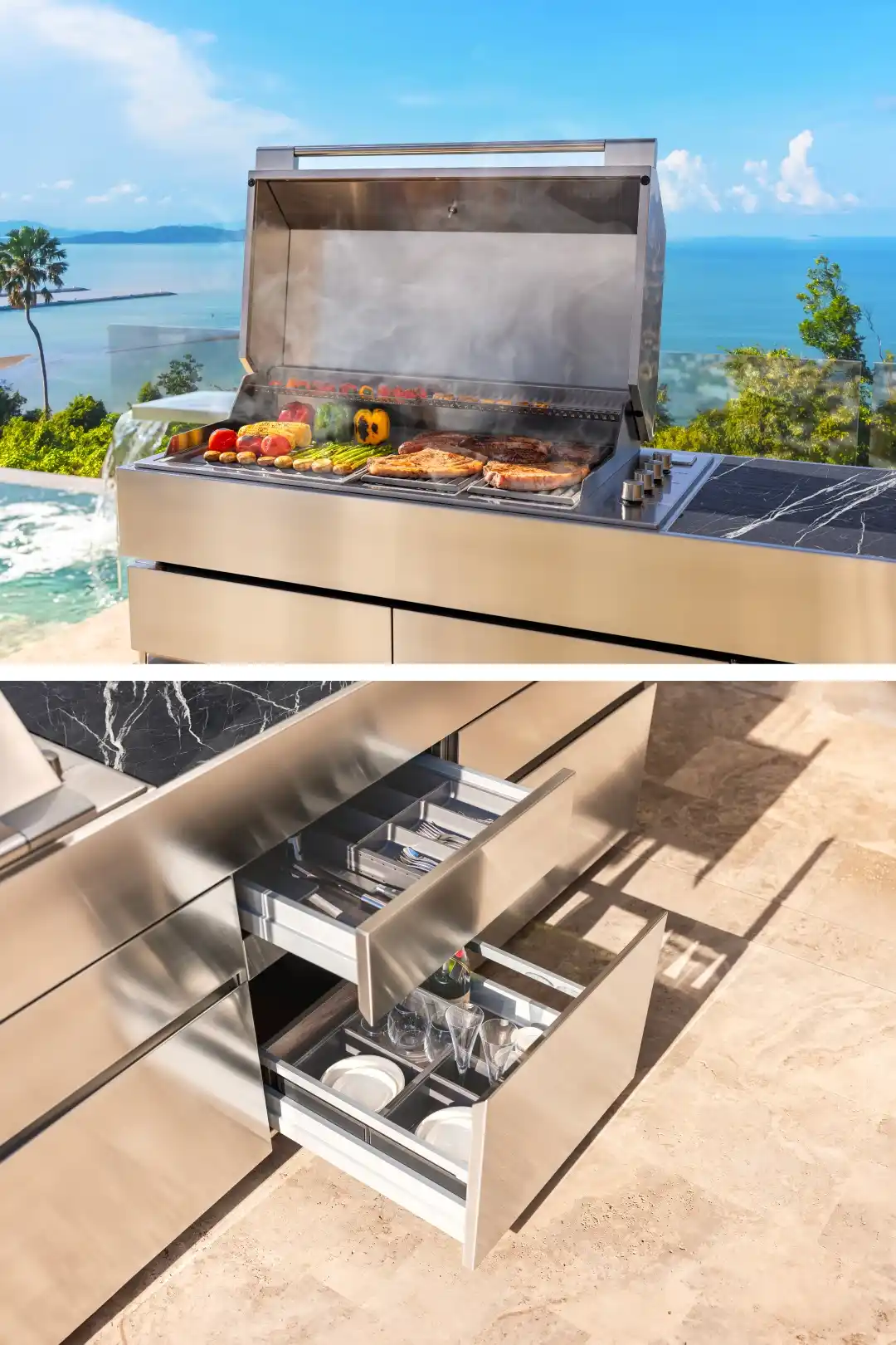 cocina de gas exterior