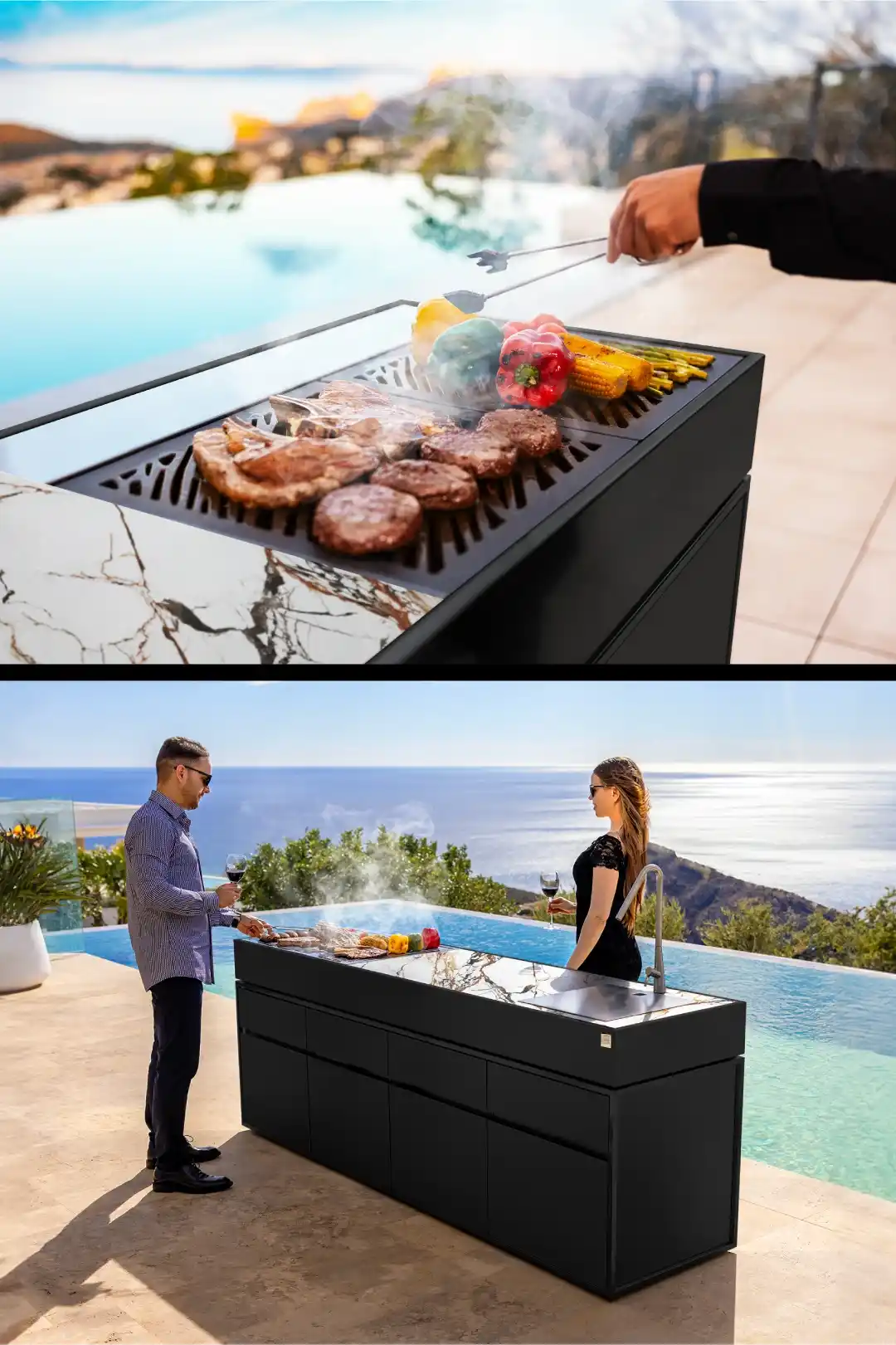 cocina exterior color negro