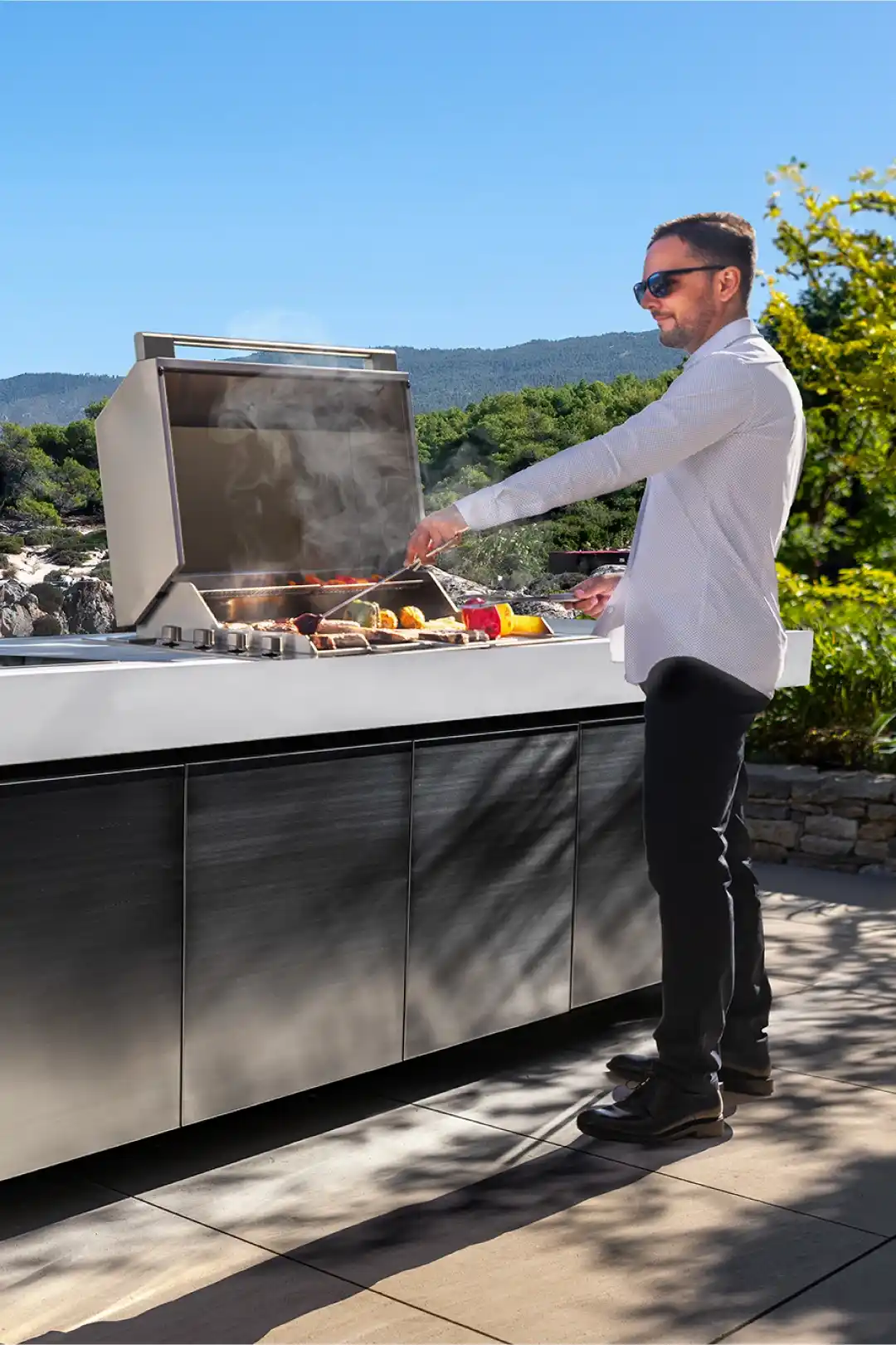 cocina mas sano en la parrilla de tu cocina exterior