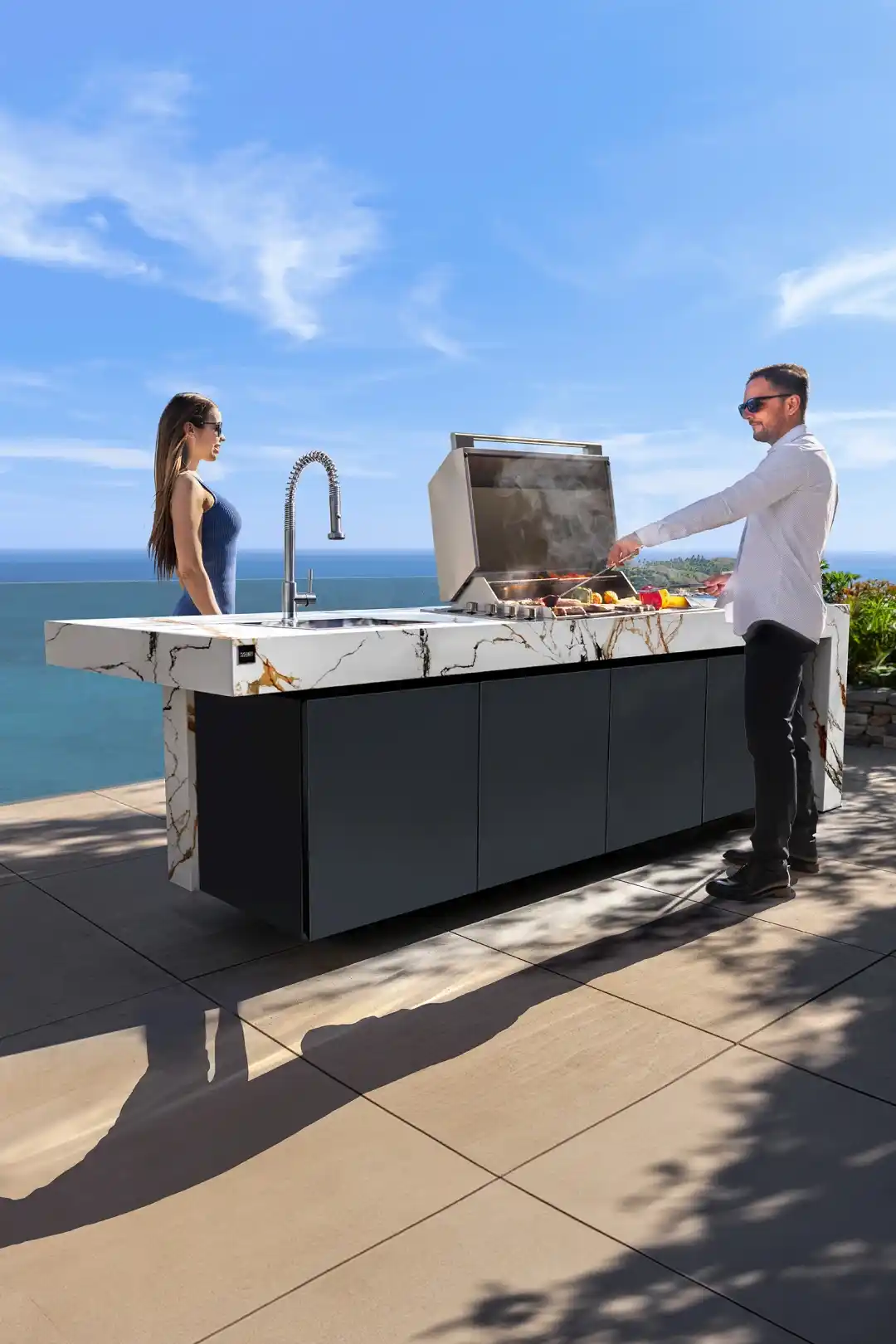 cocinas exteriores con barbacoa