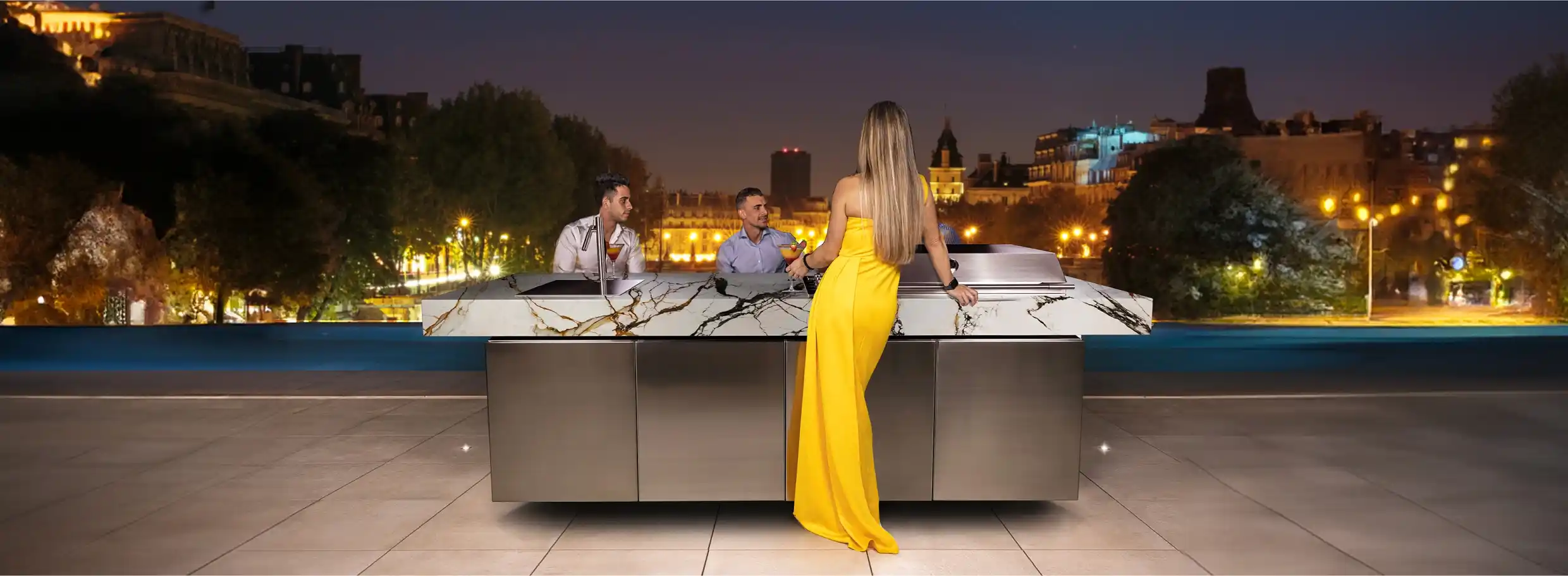 reúnete en tu cocina al aire libre