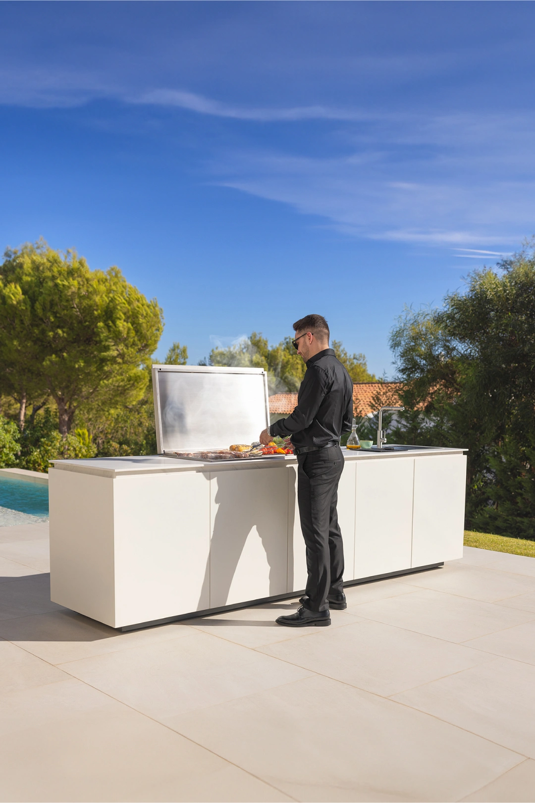 install an outdoor kitchen