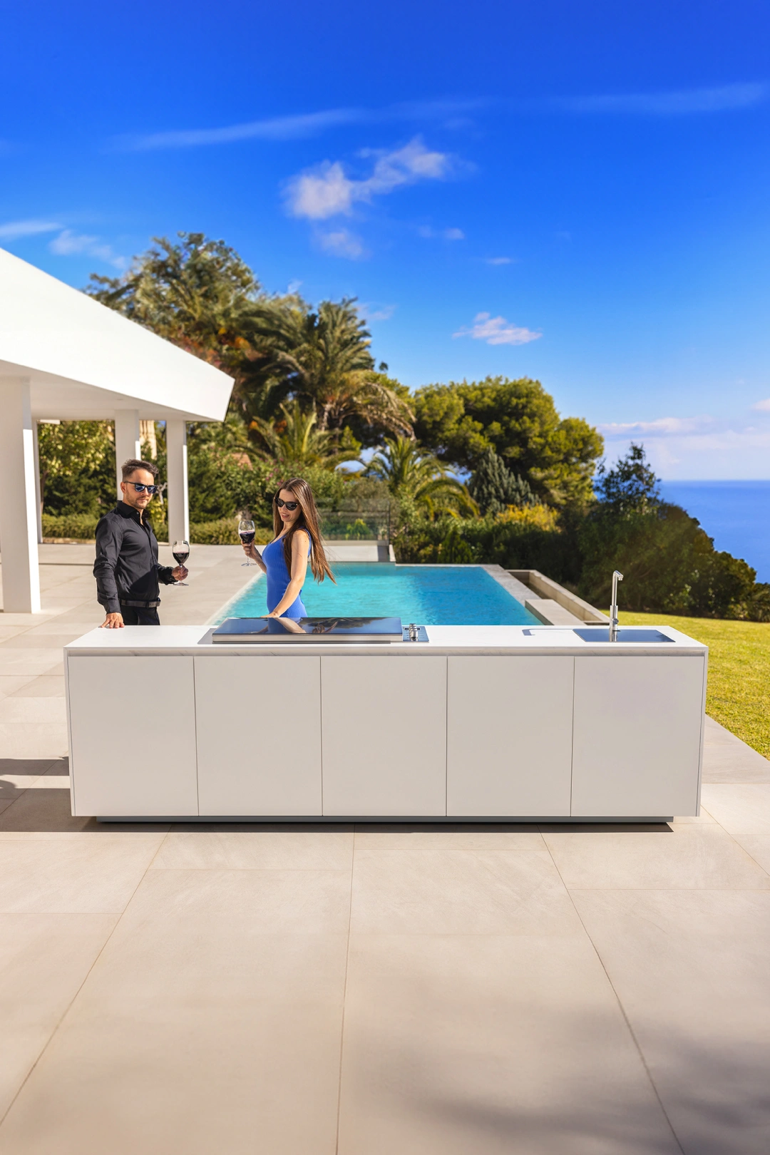 linear outdoor kitchens