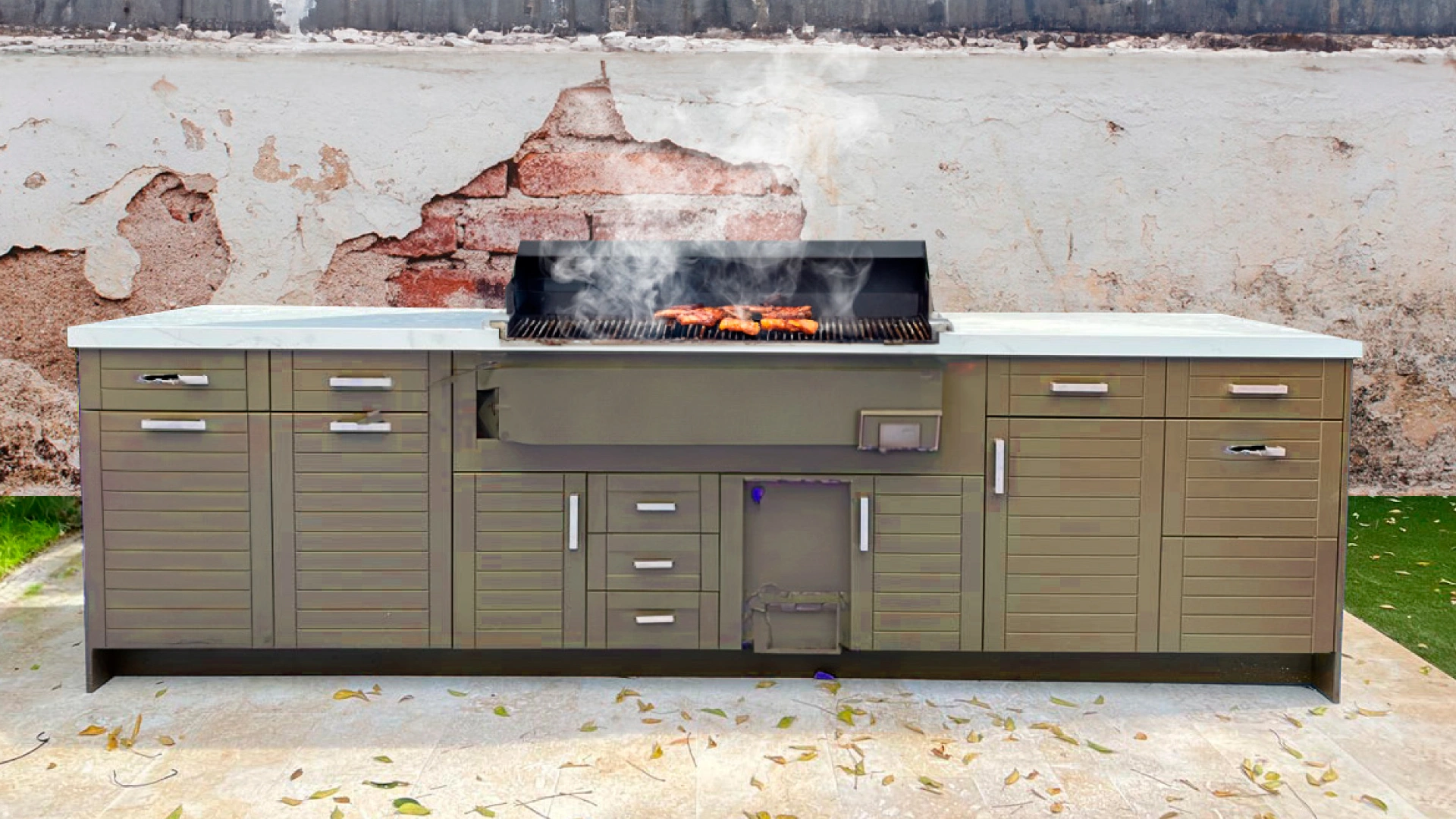 plastic outdoor kitchen cabinets