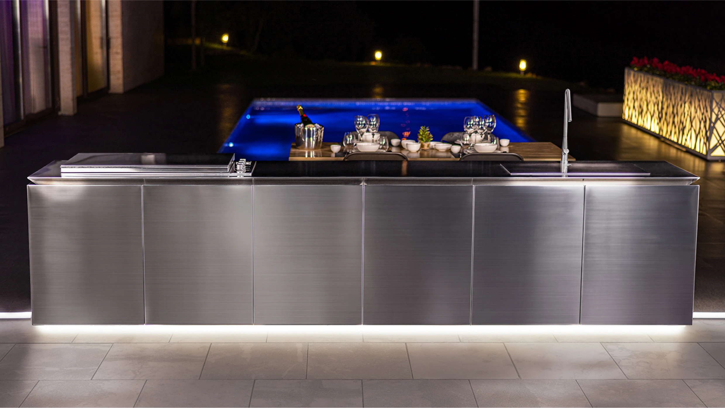 stainless outdoor kitchen cabinets