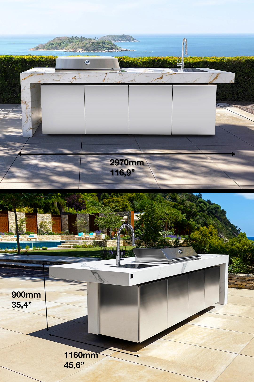 where should an outdoor kitchen be placed