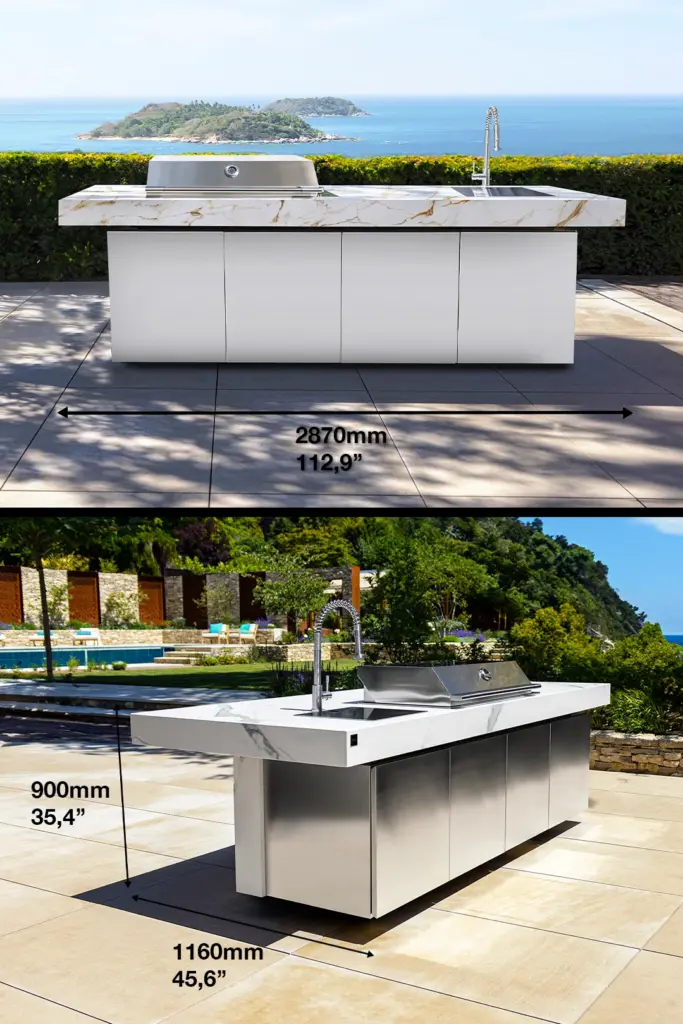 high end luxury outdoor kitchen