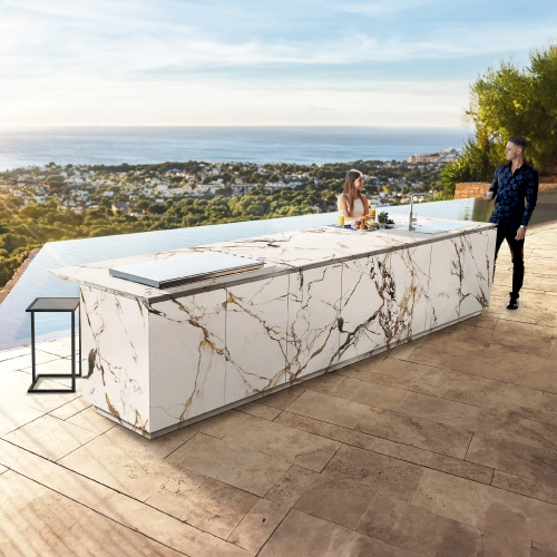 contemporary outdoor kitchen empire diamond stone