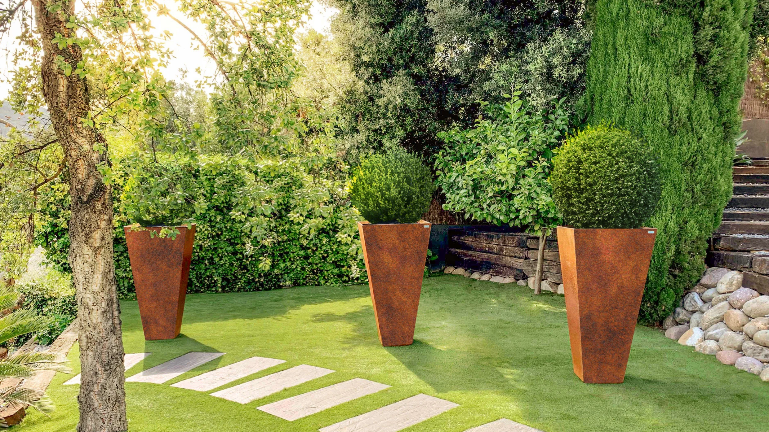 extra tall outdoor planters