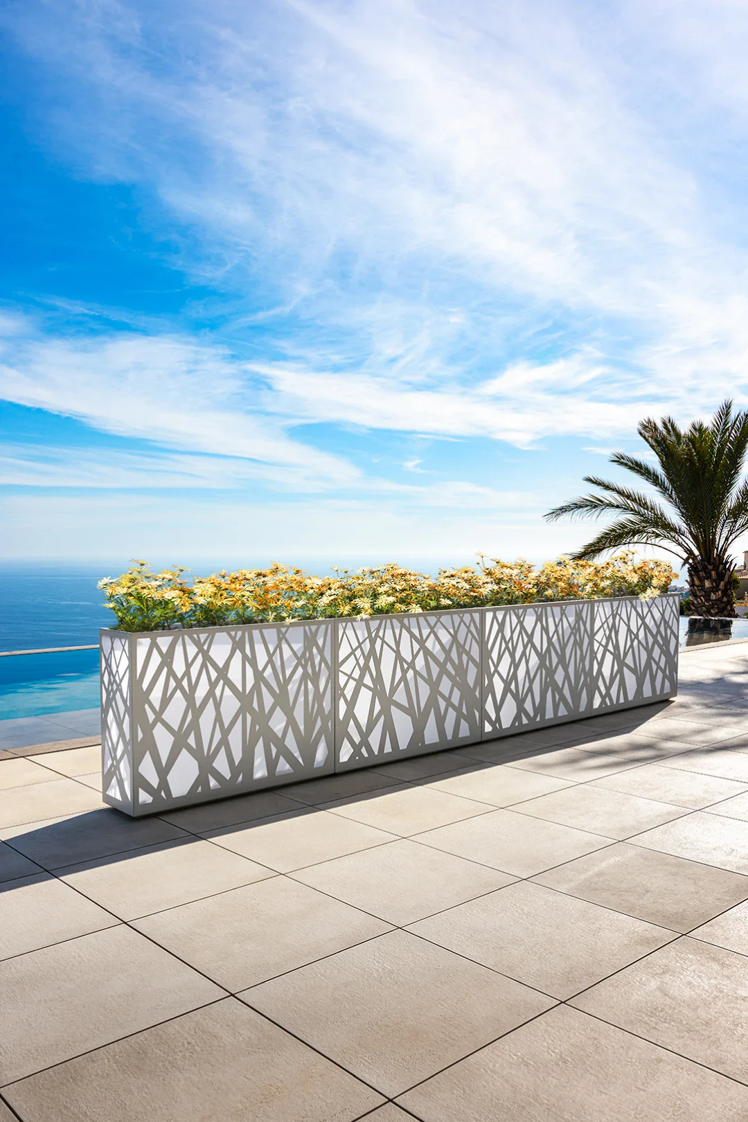 illuminated flower pots