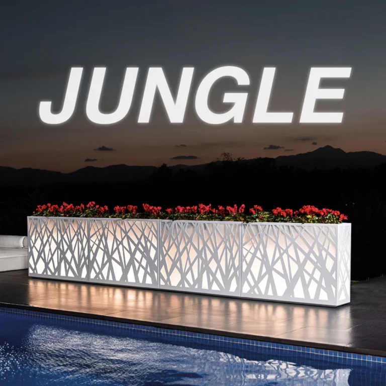 lighted outdoor planter