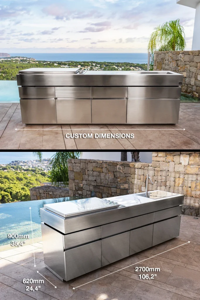 modern contemporary outdoor kitchen