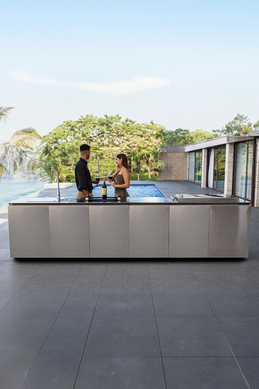 modern modular outdoor kitchen