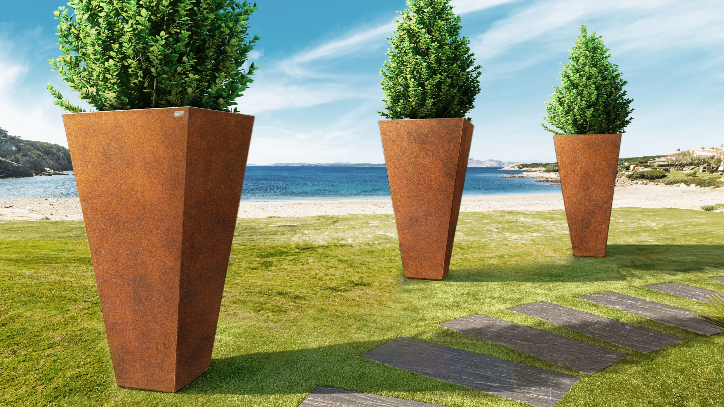 modern outdoor planters large