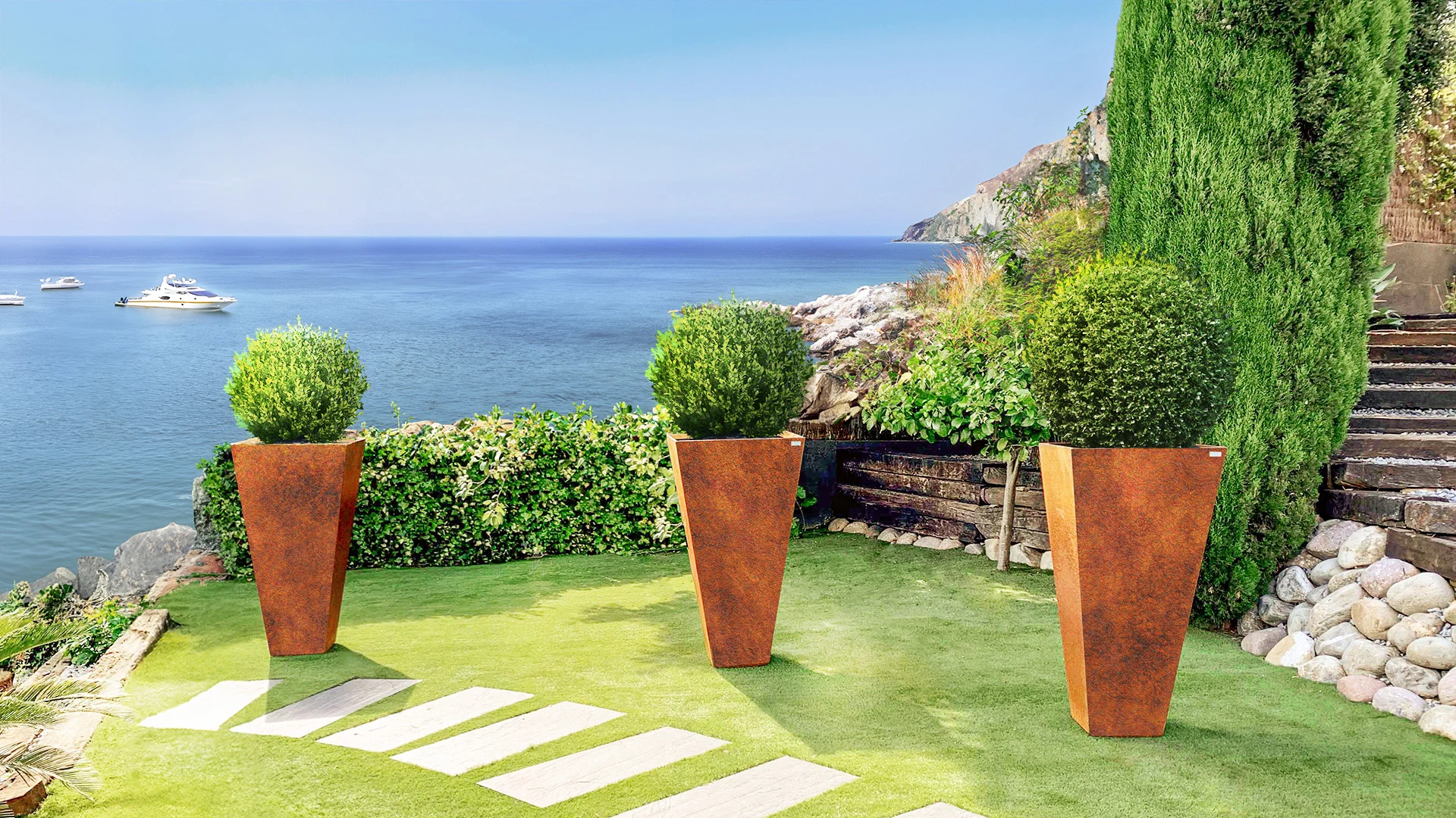 modern outdoor planters