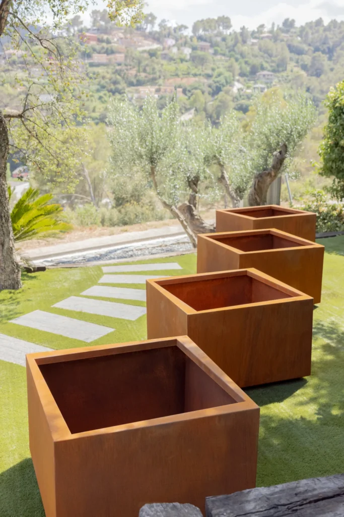 modern square outdoor planters