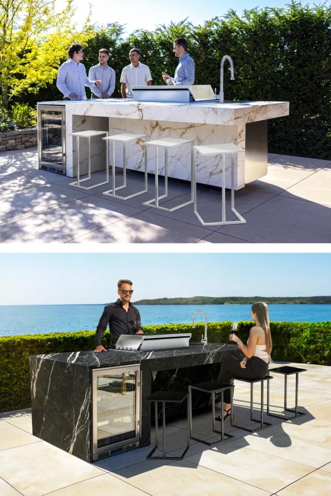 outdoor kitchen island