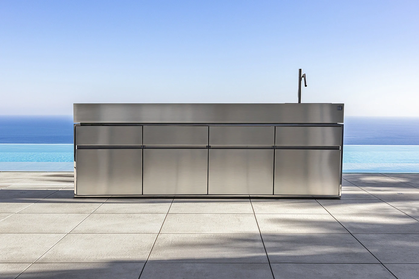 outdoor kitchen stainless steel sink