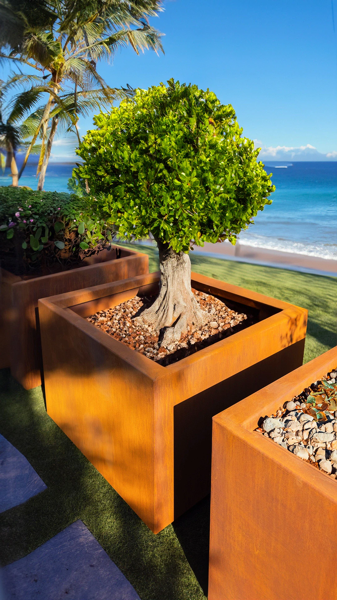 square outdoor planters