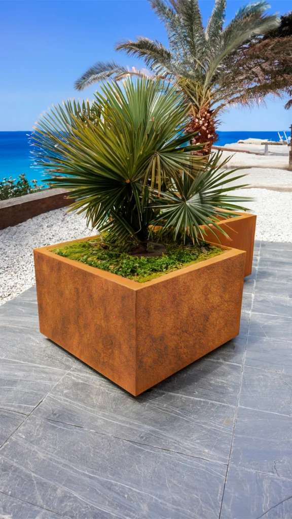 square outdoor planters