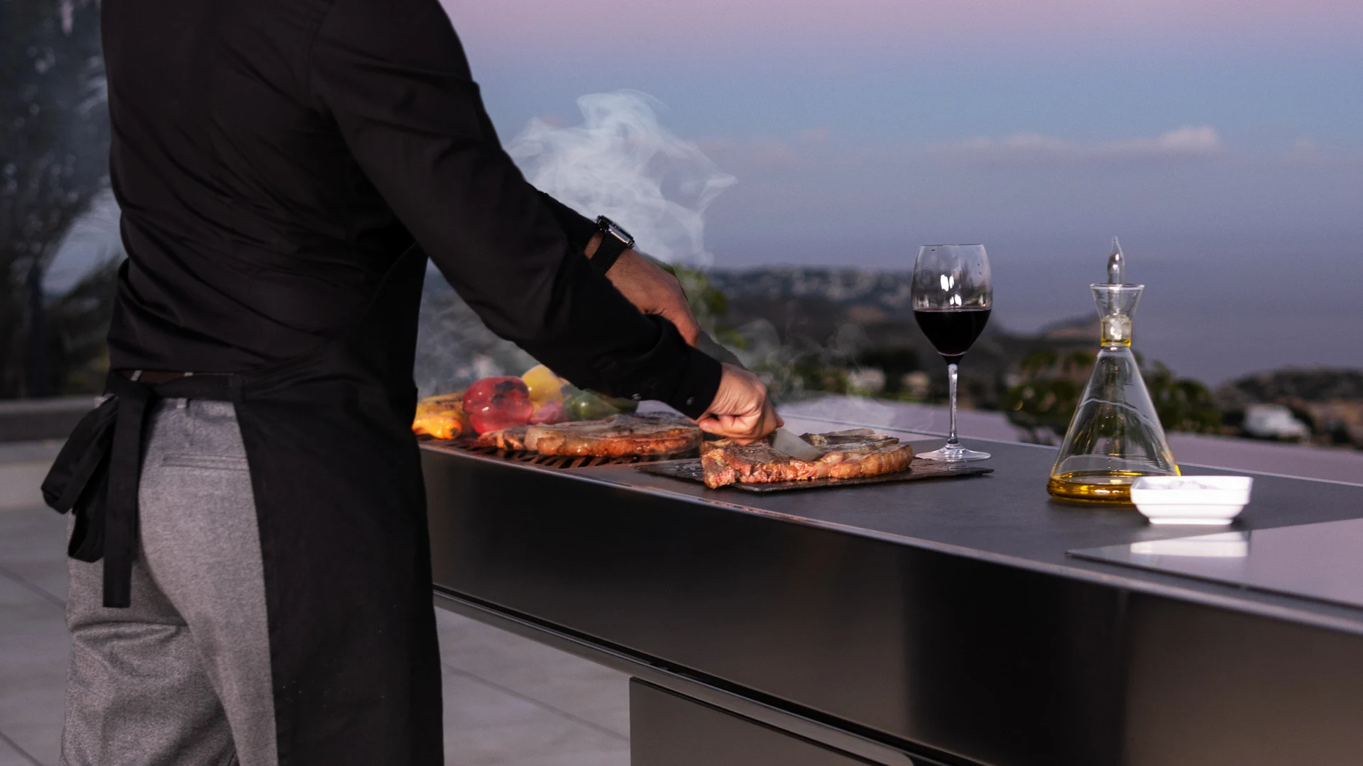 stainless steel outside kitchen