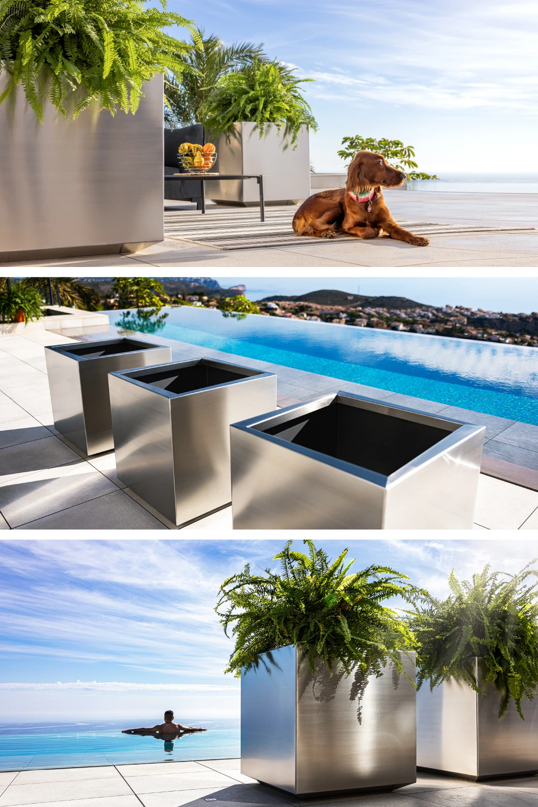 stainless steel planter box