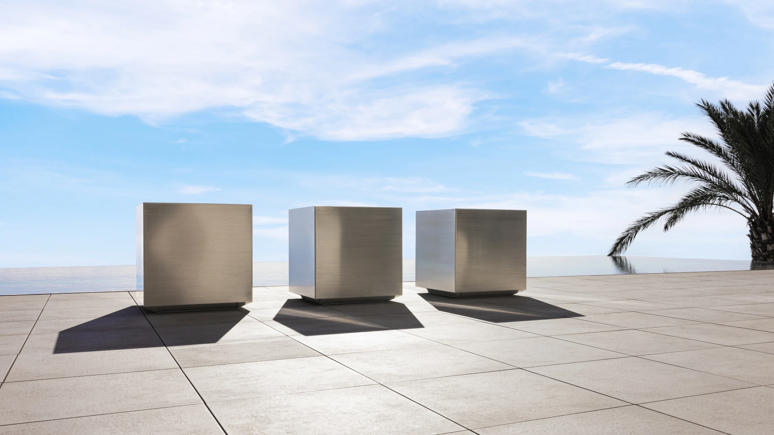 stainless steel planters