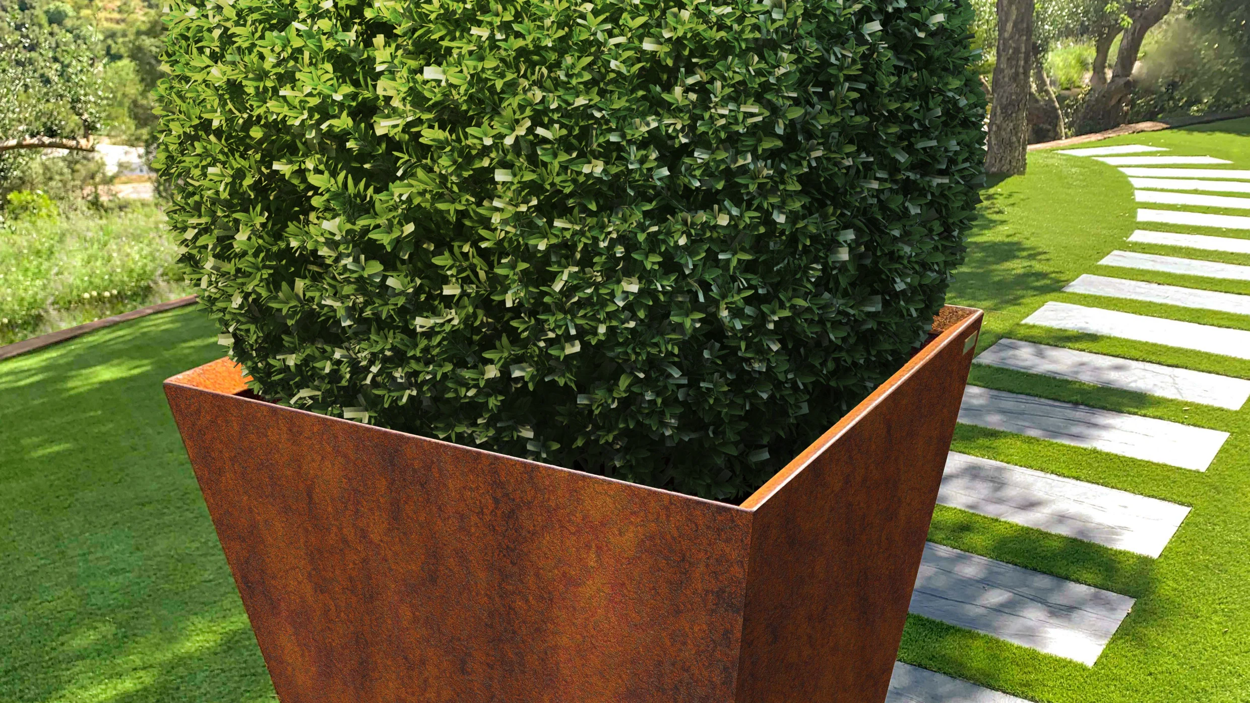 tall contemporary outdoor planters