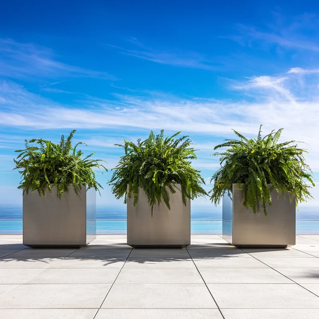 tall modern outdoor planters