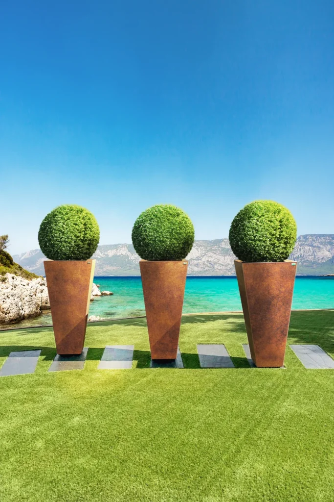 tall modern outdoor planters