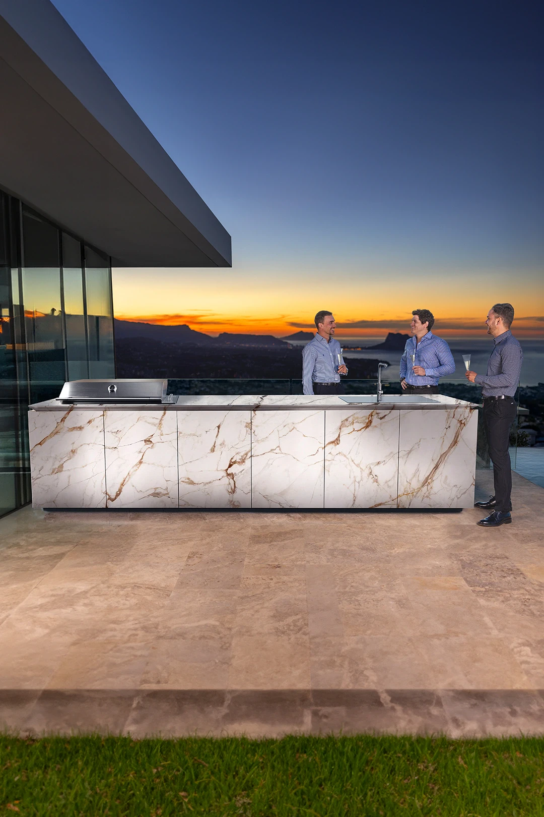 outdoor bbq kitchen with sink