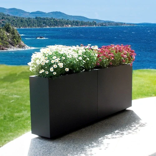 tall outdoor garden planters wall